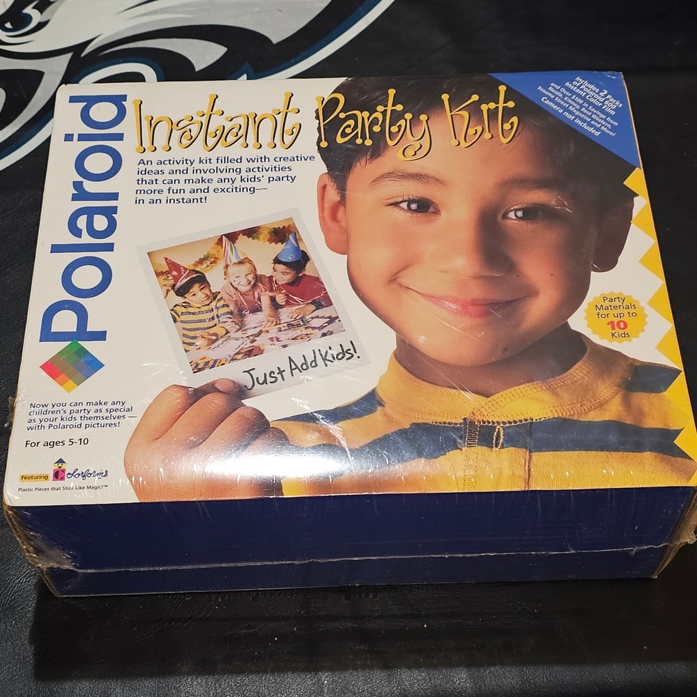 NOS Vintage Polaroid Instant Party Kit W Colorforms 600‎ Film Sealed NIB Expired
